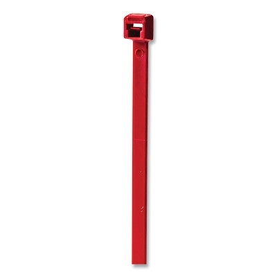 General Purpose Cable Tie, 50 lb Tensile Strength, 14.6 in L, Red, 100 EA/BG