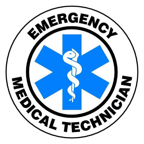 Accuform Hard Hat Label, Vinyl, Circle, White LHTL608