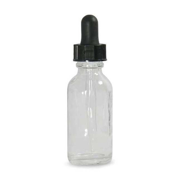 Qorpak Dropper Bottle, 30mL/1oz, Clear, Round, PK48 GLC-05723