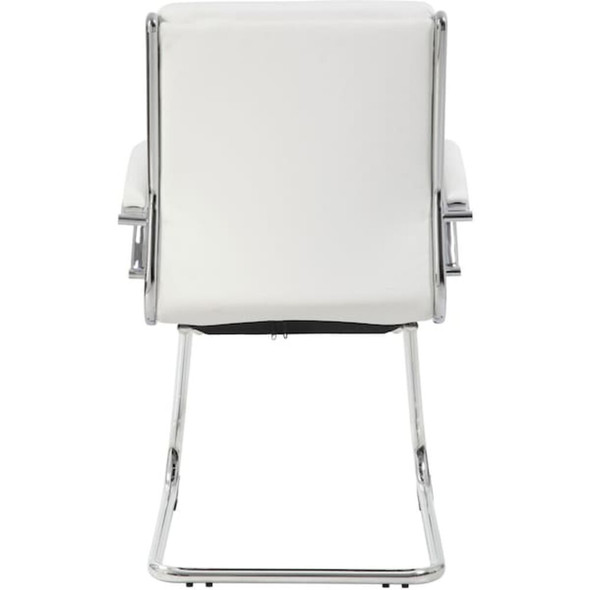 Boss Executive CaressoftPlus Chair with Metal Chrome Finish,Guest Chair B9479-WT