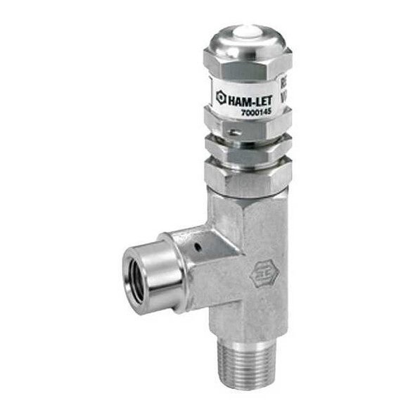 Ham-Let Relief Valve,Stainless Steel,1 57/100" L H-985-SS-N-1/4-SL