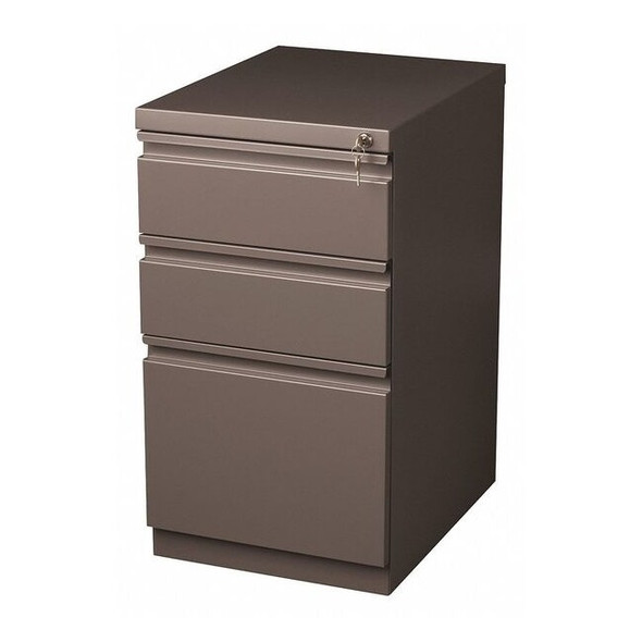 Hirsh 15" W 3 Drawer Desk Pedestal, Medium Tone 19354