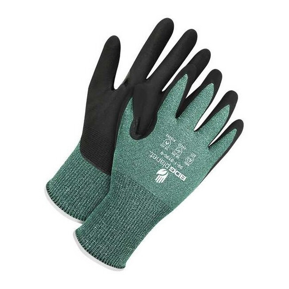 Cut-Resistant Coated Gloves, Cut Level A3 ,Nitrile ,Textured ,2XS 1 PR