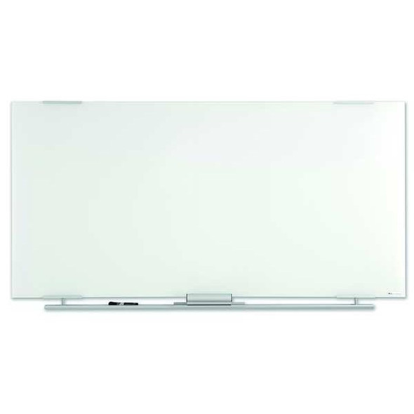 Dry Erase Board, Glass, 36 in, 60 in, No Frame Frame, Ultra White, Gloss