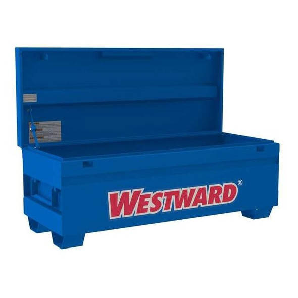 WESTWARD Jobsite Storage Box, Blue, 20 cu ft, 60" W x 24" D x 23" H