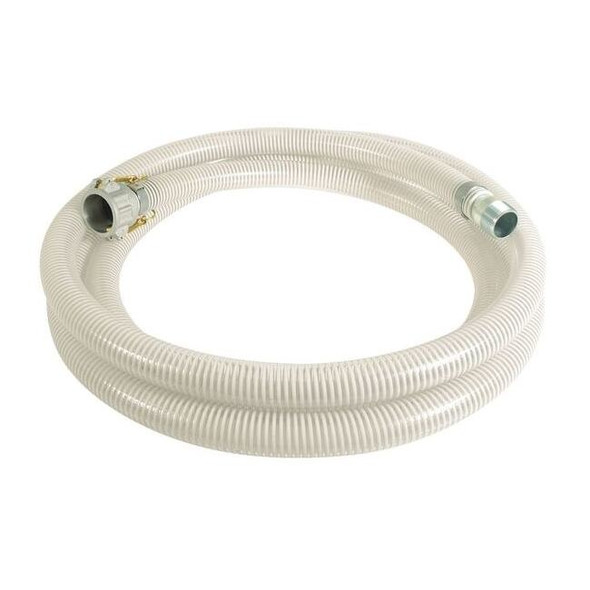 1-1/2" ID x 20 ft PVC Water Suction Hose 90 PSI Clear/WT