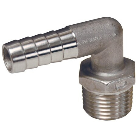Dixon Barbed Hose Fitting,Hose ID 1/2",NPT 1290806SS