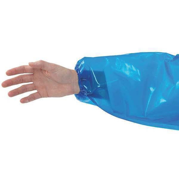 Polyco Gown, Polyolefin, Welded, 4 mil, 50 in, Blue, L, 50 PK 42550
