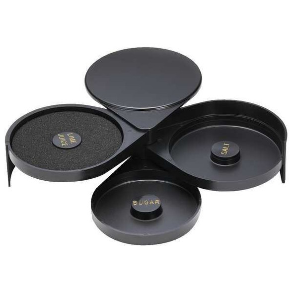 Tablecraft Glass Rimmer,2.875 in L,Black 666 Tablecraft Glass Rimmer,2.875 in L,Black 666