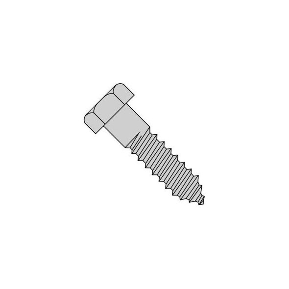 Hex Lag Screw - 5/16-9 x 2"" - Low Carbon Steel - Zinc CR+3 Pack of 100