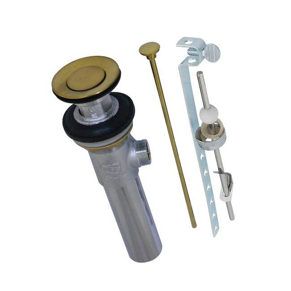 Brass, Bathroom Sink Drain, Pop-Up Drain with Overflow Hole