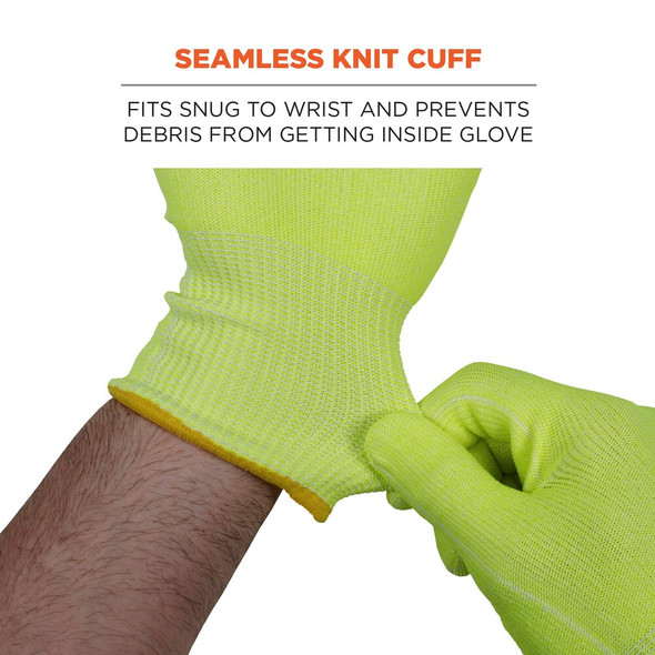 Ergodyne 2XL Lime Cut Resistant Food Grade Gloves - Case of 144 PK 7040-CASE
