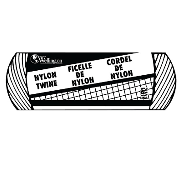 Twisted Nylon Twine, 10 lb Load, 250 ft, White