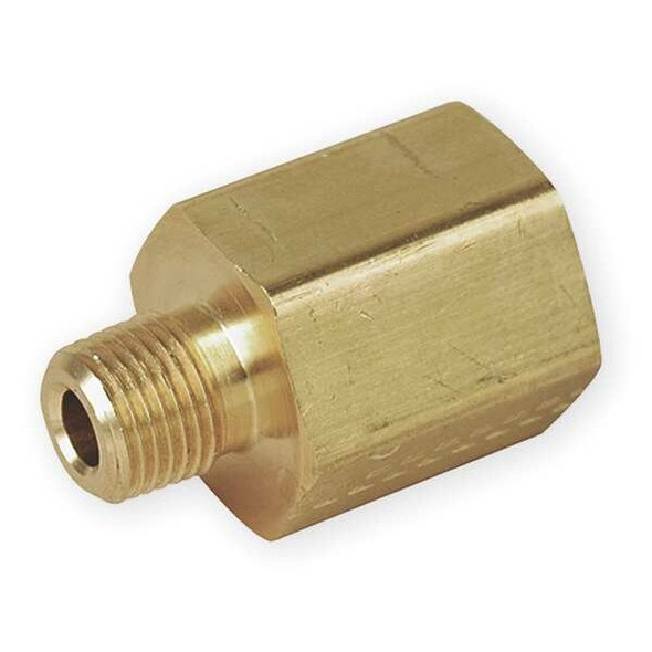 Parker Adapter Brass Pipe Fitting, 1/4 in Female NPT X 1/4 in Male NPT 4-4 RA-B