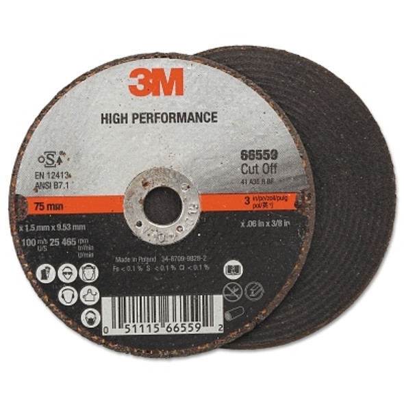 Cut-off Wheel Abrasives, 60 Grit, 25,465 rpm