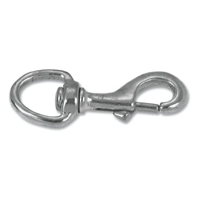Snap Hook, Solid Bronze, Swiveling Round Eye Bolt, 3/8 in Hook Opening, 3-1/8 in L, 70 lb