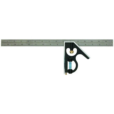 Level True Blue® Combination Square, 16 in, 1/16 in, Stainless Steel