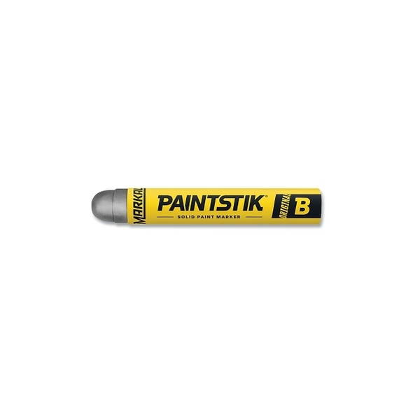 Paintstik® Original B® Solid Paint Marker, 0.66 in dia, 4.75 in L, Silver
