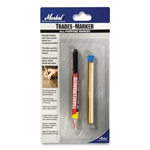 Trades Marker® All Purpose Marker, 1/8 in Tip, White