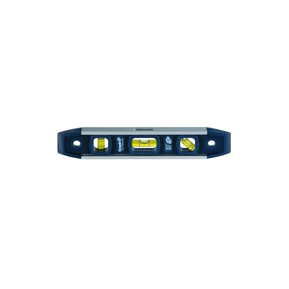 Torpedo Level, Magnetic, 9 in L, 3 Vials, Aluminum