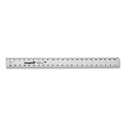 Aluminum Straight Edge, 24 in L, Aluminum, Ruler