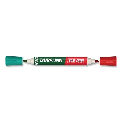 Dura-Ink® Dual Color Permanent Ink Marker, Green/Red, 1.5 mm, Fine