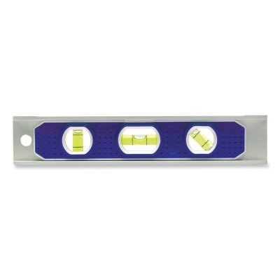 Magnetic Extruded Aluminum Torpedo Level, 9 in L, 3 vials, Aluminum
