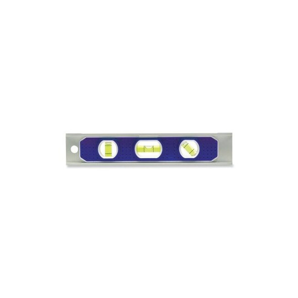 Magnetic Extruded Aluminum Torpedo Level, 9 in L, 3 vials, Aluminum