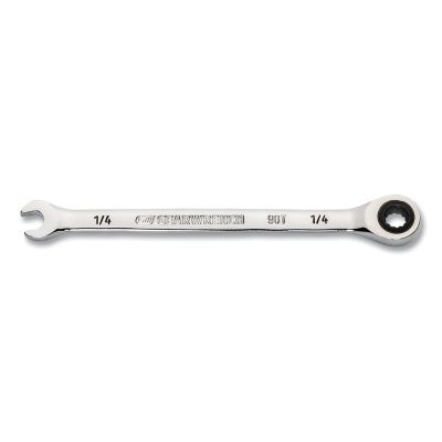 90-Tooth 12 Point Ratcheting Combination Wrench, SAE, 1/4 in