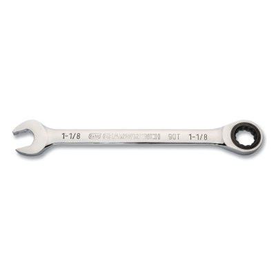 90-Tooth 12 Point Ratcheting Combination Wrench, SAE, 1-1/8 in
