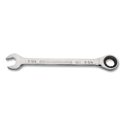 90-Tooth 12 Point Ratcheting Combination Wrench, SAE, 1-1/4 in