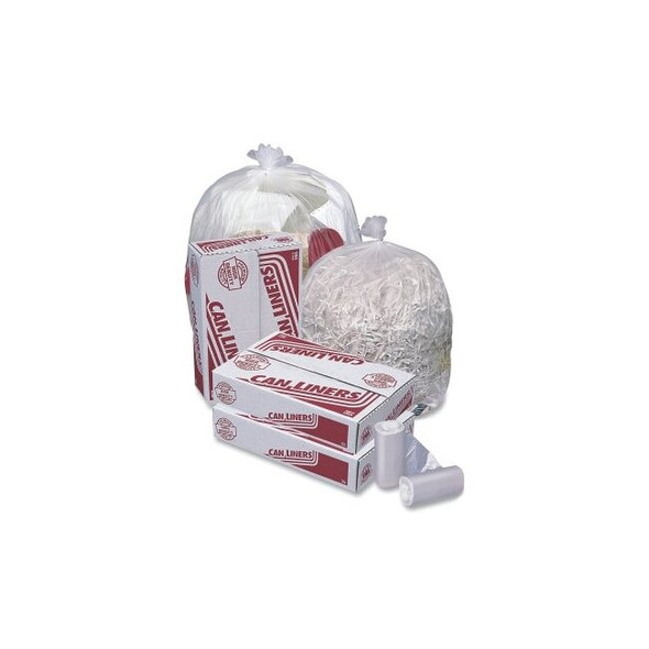 HD Mini Roll Trash Liner, 40 to 45 gal, 14 µ, 40 in W x 48 in H, Natural