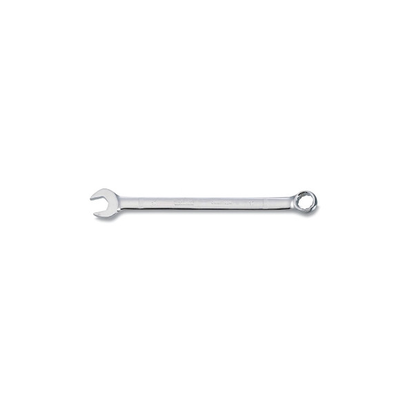Combination Wrench, 17 mm, 8-31/32 in OAL, 12-point, Full Polish Chrome