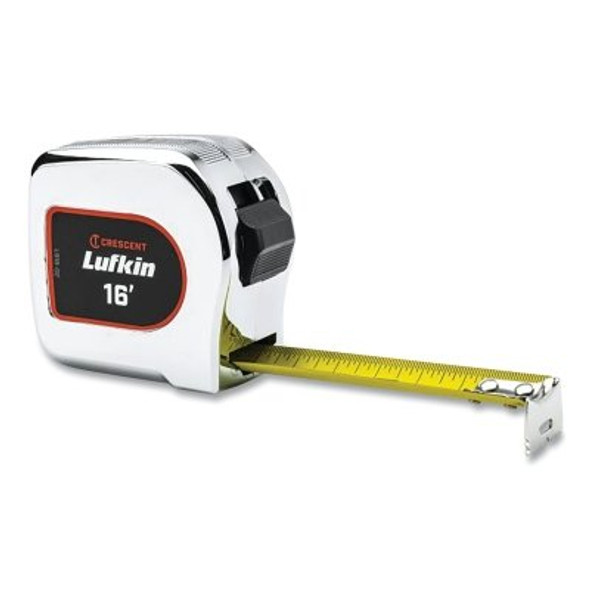 LFK Chrome Power Tape, 16 ft x 1 in W, SAE, A29, Yellow Blade, Chrome Case Pack of 6 LFK Chrome Power Tape, 16 ft x 1 in W, SAE, A29, Yellow Blade, Chrome Case Pack of 6