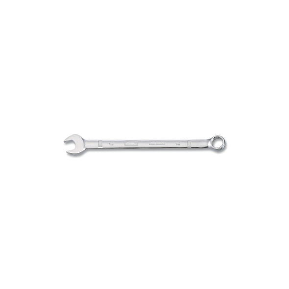 Combination Wrench, 12 mm, 6-27/32 in OAL, 12-point, Full Polish Chrome
