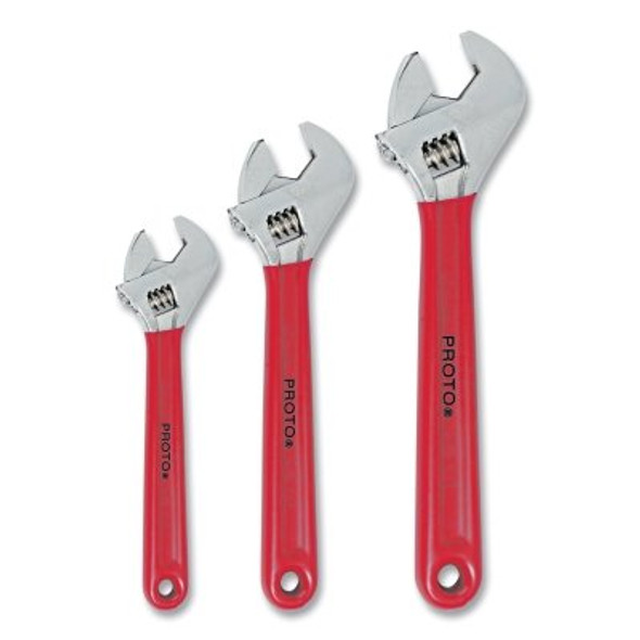 Adjustable Wrench Set, 3 Piece, Forged Alloy Steel