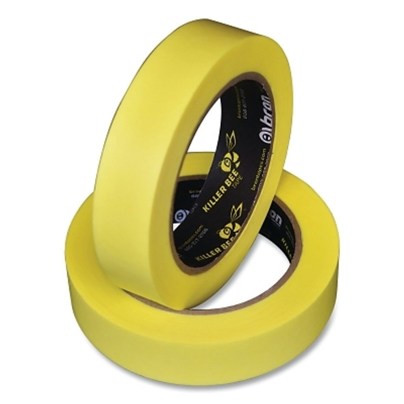 Killer Bee® Masking Tape, BT-7061, 24 mm W x 50 m L, Yellow