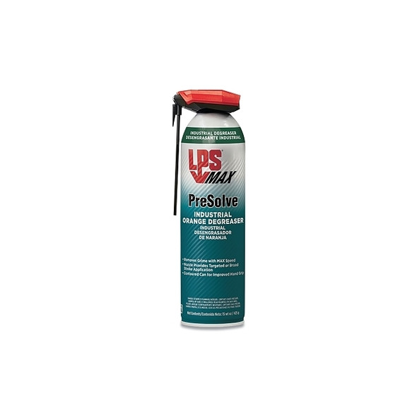 MAX PreSolve® Industrial Orange Degreaser, 15 wt oz, Aerosol Can with Straw Actuator