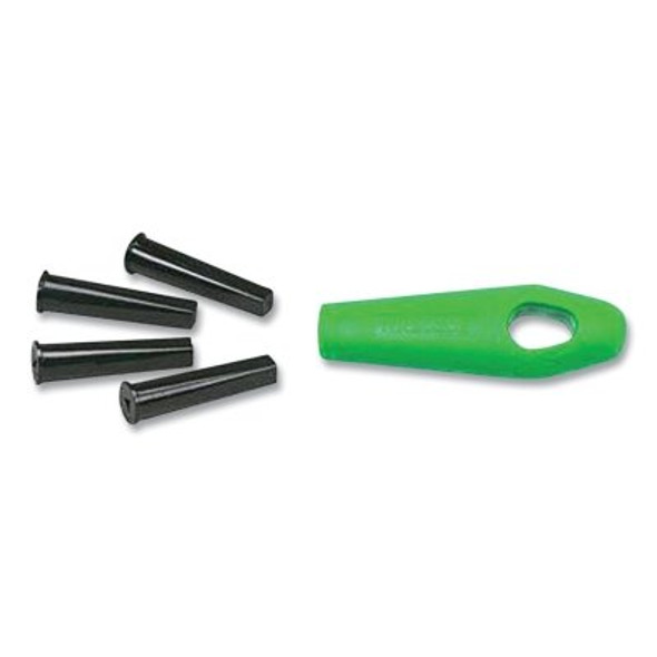 Plastic File Handle, Contoured, Push-On, 4 in OAL, for 6 in, 8 in, 10 in Files Pack of 6