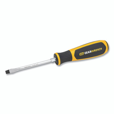 Dual Material Slotted Screwdriver, 1/4 in, 8.7 in OAL