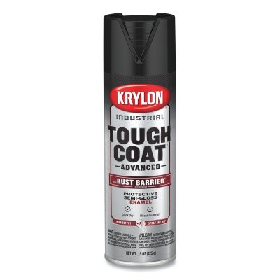 Tough Coat® Advanced with Rust Barrier® Technology Spray Paint, 15 oz, Black, Semi-Gloss