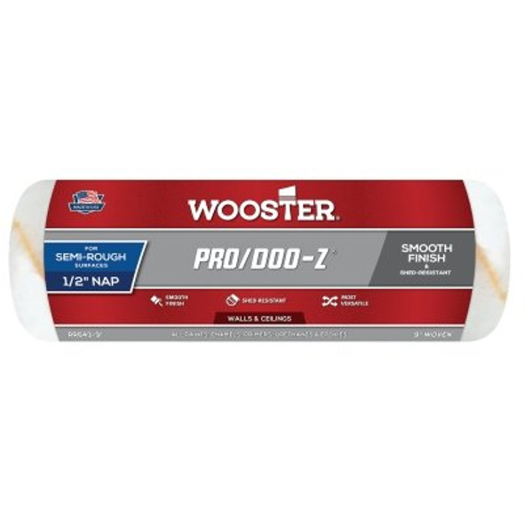 Pro/Doo-Z® Roller Covers, 9 in, 1/2 in Nap Length