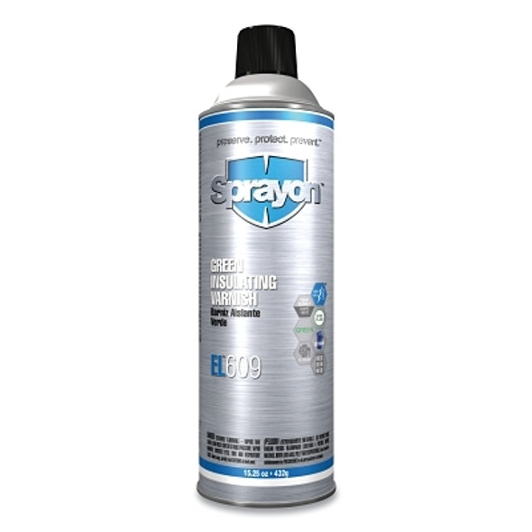 EL™609 Green Insulating Varnish, 15.25 oz, Aerosol Can EL™609 Green Insulating Varnish, 15.25 oz, Aerosol Can