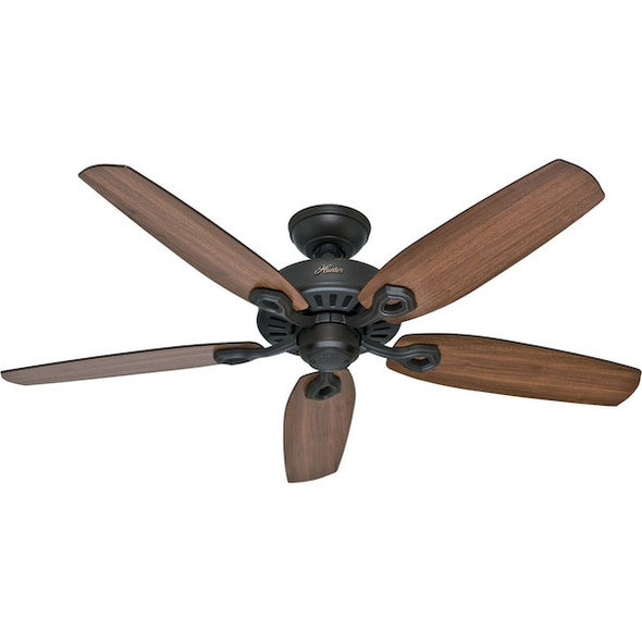 Hunter Decorative Ceiling Fan, 52 in Blade Dia, 5 Blades, 3 Speeds, 120V AC, New Bronze 53242