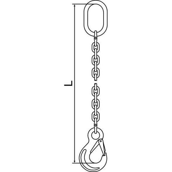 Pewag Chain Sling,3/8 in Size,G120,5 ft L,SOS 10G120SOS/5