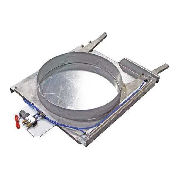 Blast Gate, Cast Aluminum Body, Galvanized Steel Gate, 13 3/8 in W, 15 3/8 in L