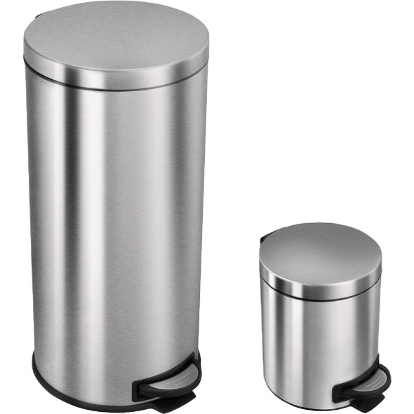 Ninestars 8 Gal. & 1.3 Gal. Stainless Steel Trash Cans (2-Count) CB-SOT-30-1/5-1
