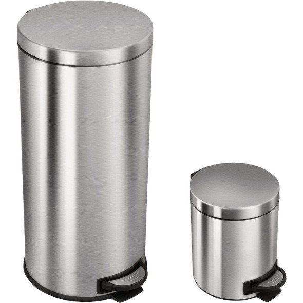 Ninestars 8 Gal. & 1.3 Gal. Stainless Steel Trash Cans (2-Count) CB-SOT-30-1/5-1