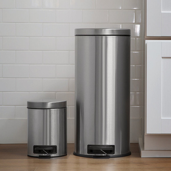Ninestars 8 Gal. & 1.3 Gal. Stainless Steel Trash Cans (2-Count) CB-SOT-30-1-5-1 633490