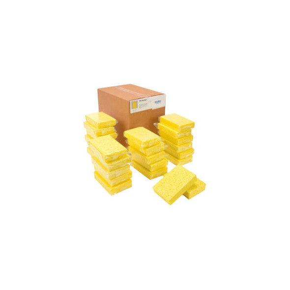 Global Industrial Cellulose Sponge Yellow 4.25"" x 6.25"" - Case of 24 Sponges